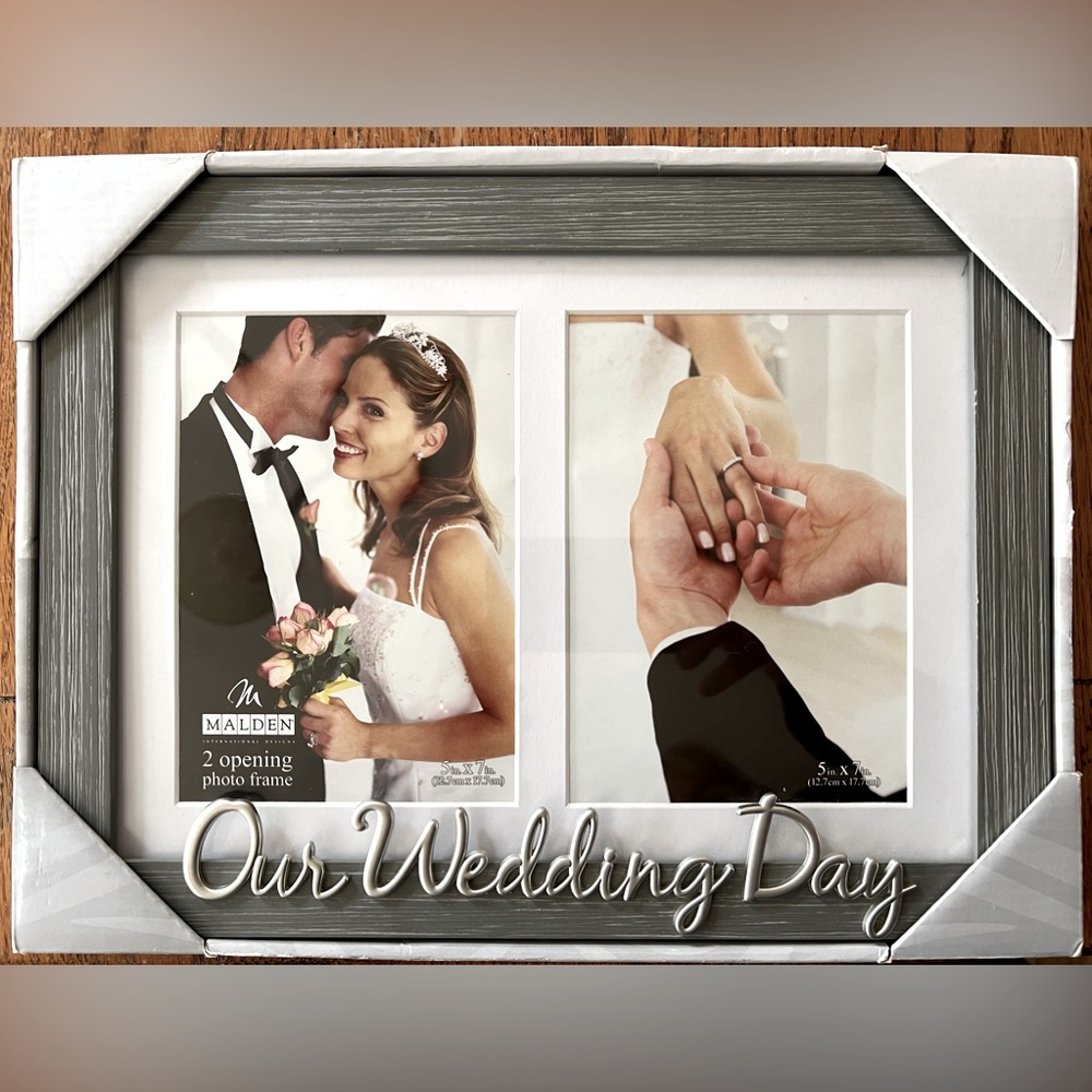 Wedding Day 2opening 5x7 picture frame